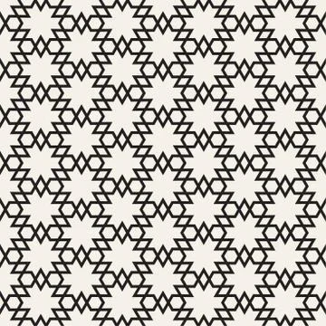 Vector Seamless Pattern. Abstract Geometric Background Design. Stylish Lattice Stock Illustration