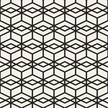 Vector Seamless Pattern. Abstract Geometric Background Design. Stylish Latt.. Stock Illustration