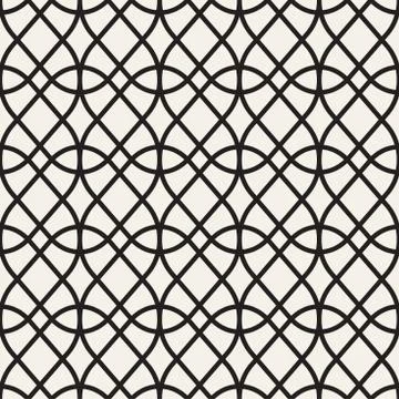 Vector Seamless Pattern. Abstract Geometric Background Design. Stylish Latt.. Stock Illustration