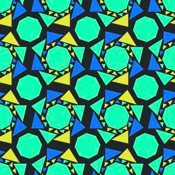 Vector Seamless pattern. Abstract geometric background. Large and small trian 스톡 일러스트