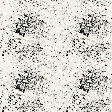 Vector seamless pattern. Abstract grunge background with black Stock Illustration