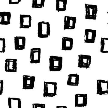 Vector seamless pattern. Abstract hand drawn grunge ink textures Stock Illustration