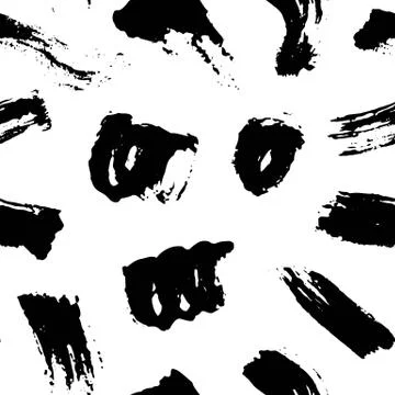 Vector seamless pattern. Abstract hand drawn grunge ink textures Stock Illustration