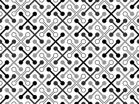 Vector seamless pattern. Abstract hipster background. Monochrome geometric print Stock Illustration