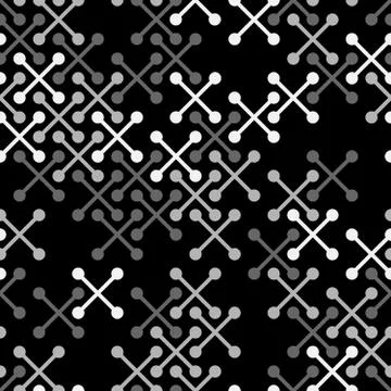 Vector seamless pattern. Abstract hipster background. Monochrome geometric print Stock Illustration