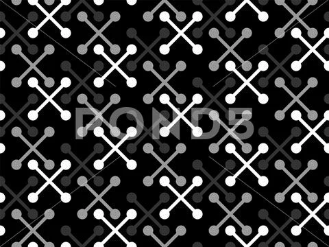 Vector seamless pattern. Abstract hipster background. Monochrome geometric print Stock-Illustration