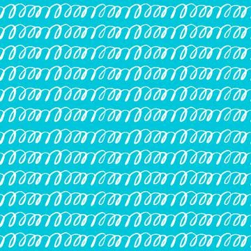 Vector seamless pattern Abstract modern doodle spiral shapes. Simple geometri Stock Illustration