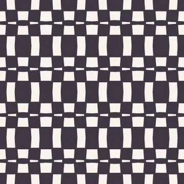 Vector seamless pattern. Abstract rectangle checkerboard background. Monochrome Illustrazione stock