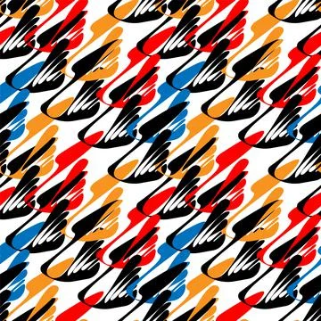 Vector seamless pattern with abstract repeat shapes Illustrazione stock