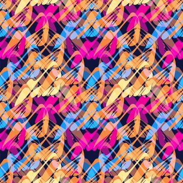 Vector seamless pattern with abstract repeat shapes Illustrazione stock