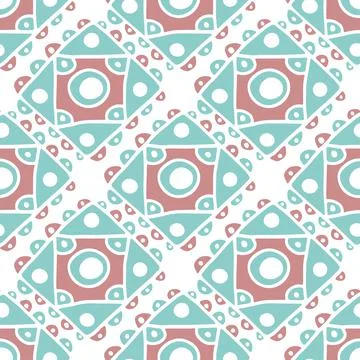 Vector seamless pattern with abstract rhombus. Hand drawn square Stockillustratie