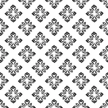 Vector seamless pattern with abstract rhombus on white background Stock Illustration