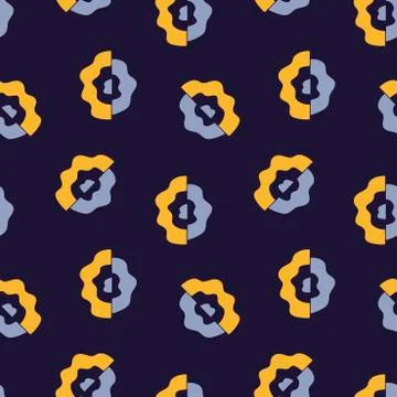 Vector Seamless pattern with Abstract shapes. For fabric, paper Illustrazione stock