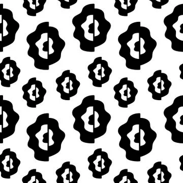 Vector Seamless pattern with Abstract shapes. For fabric, paper Stock Illustration