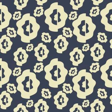 Vector Seamless pattern with Abstract shapes. For fabric, paper Illustrazione stock