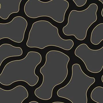 Vector seamless pattern with abstract shapes. Creative dark vector background Illustrazione stock