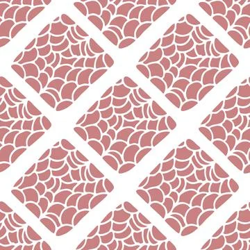 Vector seamless pattern with abstract square, rhombus on white background Stock Illustration