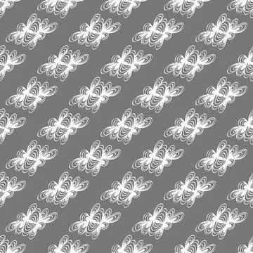 Vector seamless pattern with abstract stripped hand drawn elements on grey ba Illustrazione stock