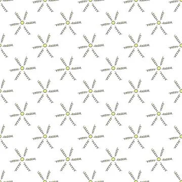 Vector seamless pattern with abstract sun on white background Stock Illustration