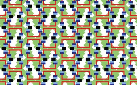Vector seamless pattern, abstract texture background, repeating tiles, six co Illustrazione stock