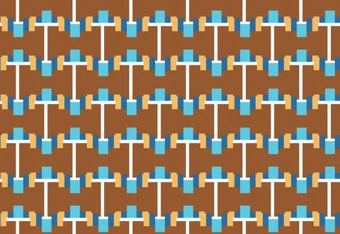 Vector seamless pattern, abstract texture background, repeating tiles, five c 스톡 일러스트