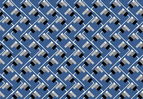 Vector seamless pattern, abstract texture background, repeating tiles, five c Illustrazione stock