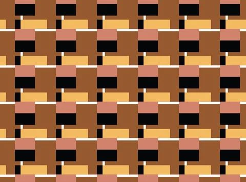 Vector seamless pattern, abstract texture background, repeating tiles, four c イラスト素材