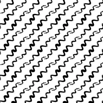 Vector seamless pattern with abstract wave on white background Illustrazione stock