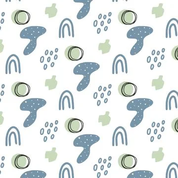 Vector seamless pattern with abstractions . Stock Illustration