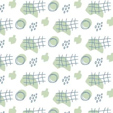 Vector seamless pattern with abstractions . Stock Illustration