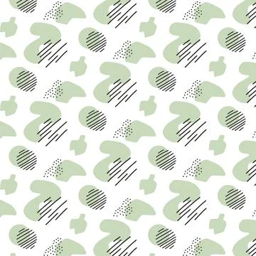Vector seamless pattern with abstractions . Stock Illustration