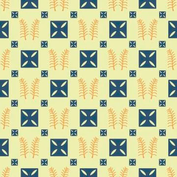 Vector seamless pattern with adinkra symbols. Ritual screen printing of African Stock Illustration