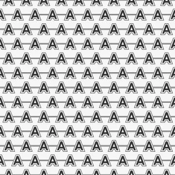 Vector seamless pattern of alphabet letter A Stock Illustration