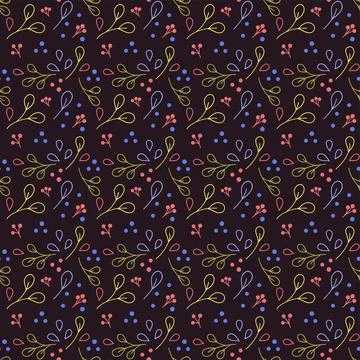 Vector seamless pattern and abstract background with green leaves for packa.. Stock Illustration