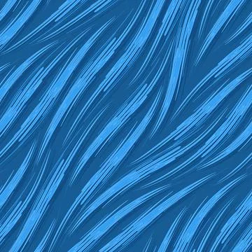 Vector seamless pattern and blue stripes.Texture of the water of the river or 스톡 일러스트