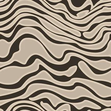 Vector seamless pattern and horizontal smooth lines in gray with stroke. Stockillustratie