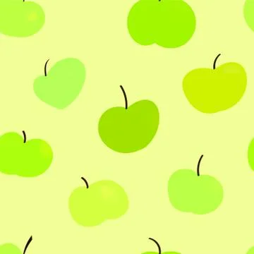Vector Seamless Pattern. Apples. EPS10. Stock Illustration