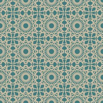 Vector seamless pattern in arabic style in pastel colors Stock Illustration