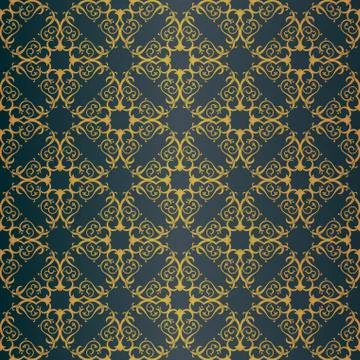 Vector seamless pattern with art ornament for design Stock Illustration