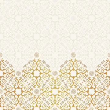 Vector seamless pattern with art ornament for design Stock Illustration