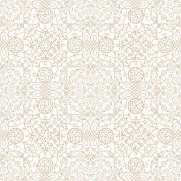 Vector seamless pattern with art ornament for design Stock Illustration