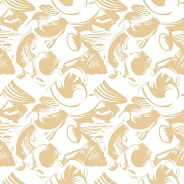 Vector seamless pattern with art ornament for design Stock Illustration