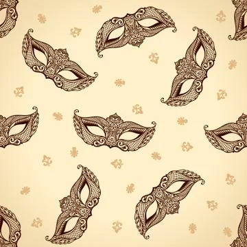 Vector seamless pattern with art ornament for design Stock Illustration