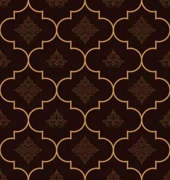 Vector seamless pattern with art ornament for design Stock Illustration