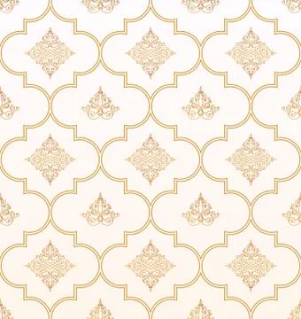 Vector seamless pattern with art ornament for design Stock Illustration