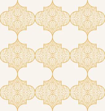Vector seamless pattern with art ornament for design Stock Illustration