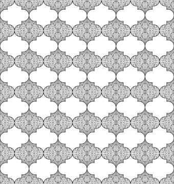 Vector seamless pattern with art ornament for design Stock Illustration