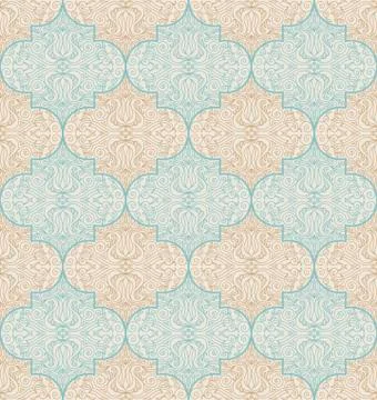 Vector seamless pattern with art ornament for design Stock Illustration