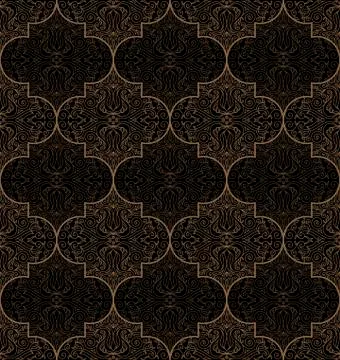 Vector seamless pattern with art ornament for design Stock Illustration