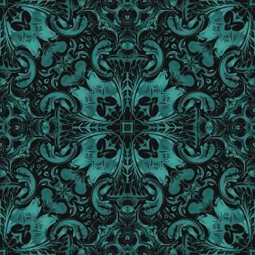 Vector seamless pattern with art ornament for design Stock Illustration